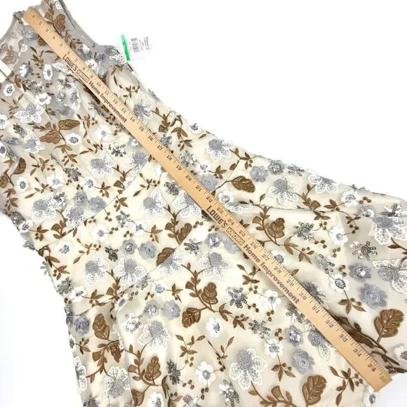 NWT Bronx and Banco Della Blanc Mesh Illusion Sequin Embellished Mini Dress US 6 - Picture 4 of 11